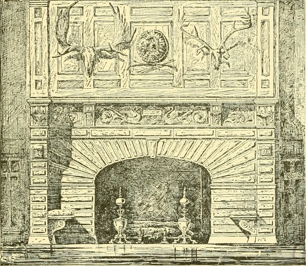 An illustration from The open fireplace in all ages, 1886, leaf 302