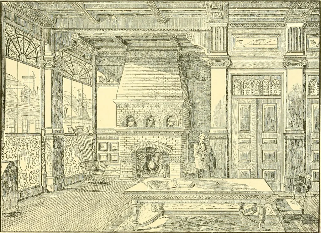 An illustration from The open fireplace in all ages, 1886, leaf 304