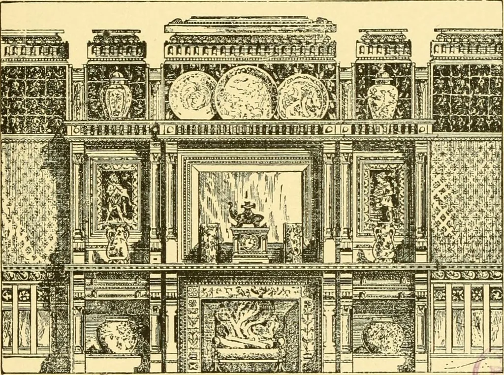 An illustration from The open fireplace in all ages, 1886, leaf 318