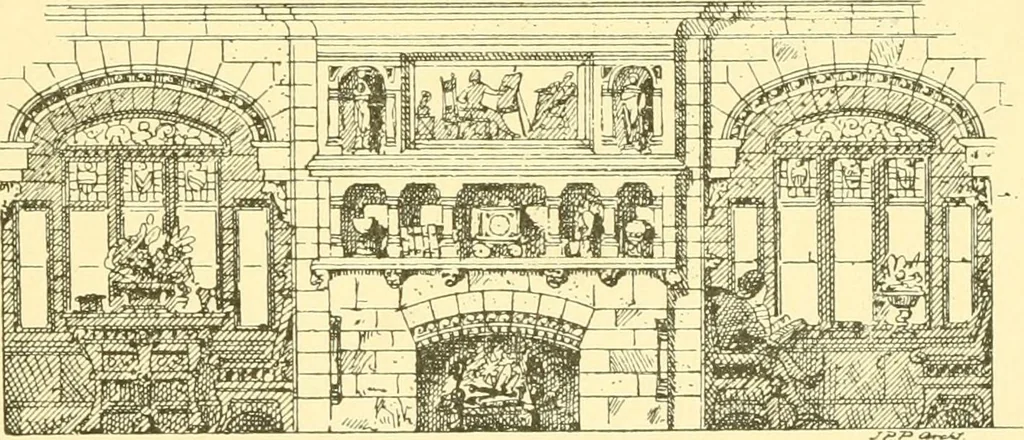 An illustration from The open fireplace in all ages, 1886, leaf 32