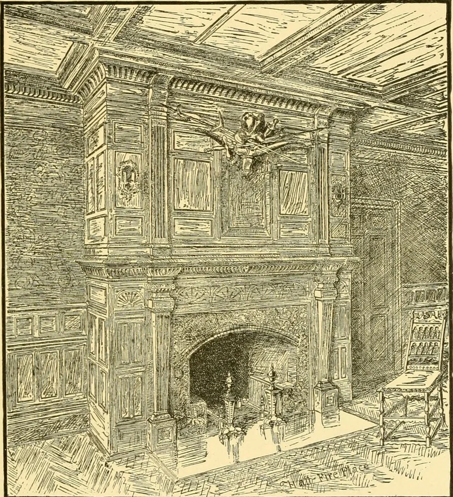 An illustration from The open fireplace in all ages, 1886, leaf 320