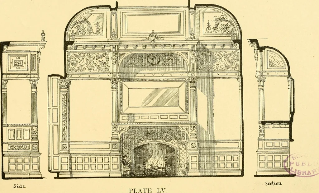 An illustration from The open fireplace in all ages, 1886, leaf 322