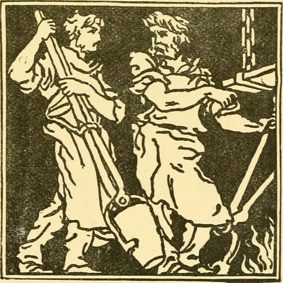 An illustration from The open fireplace in all ages, 1886, leaf 344