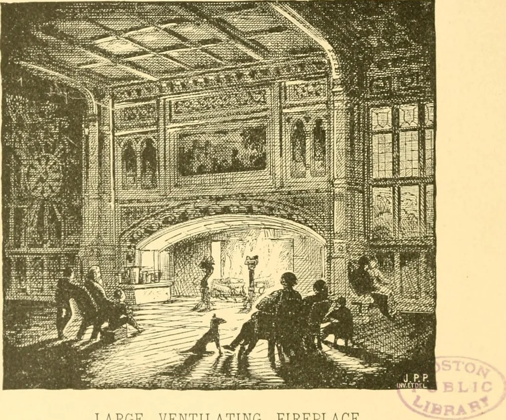 An illustration from The open fireplace in all ages, 1886, leaf 5