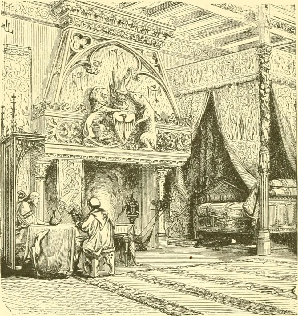 An illustration from The open fireplace in all ages, 1886, leaf 53