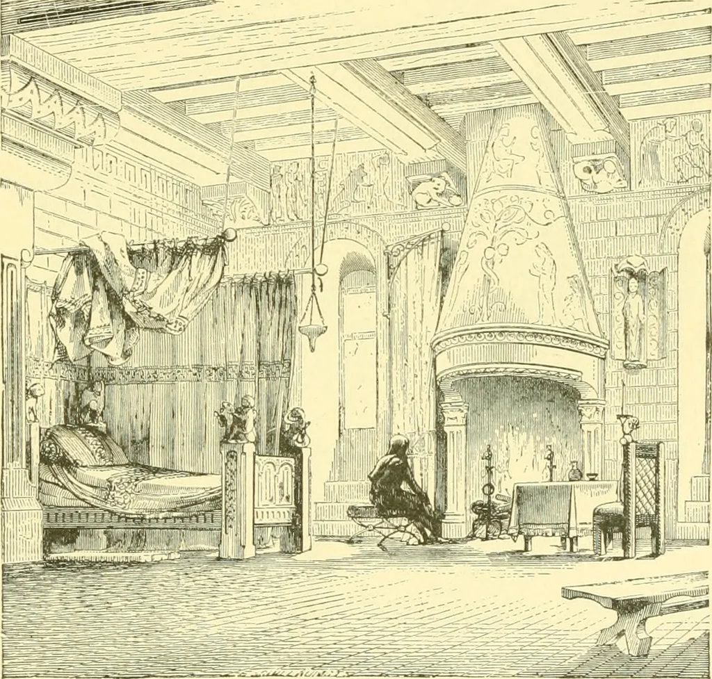 An illustration from The open fireplace in all ages, 1886, leaf 56