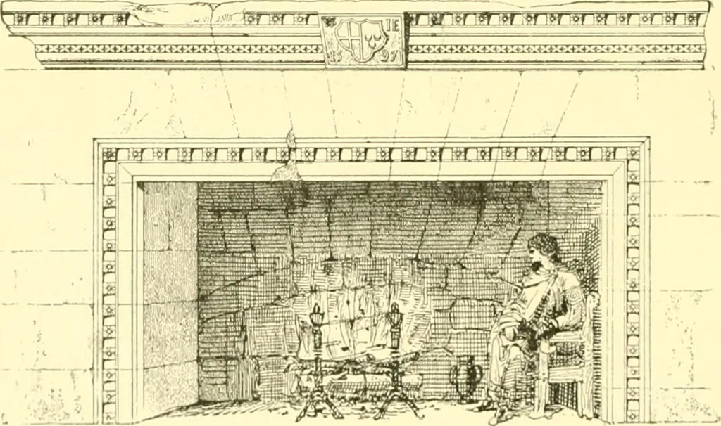An illustration from The open fireplace in all ages, 1886, leaf 57