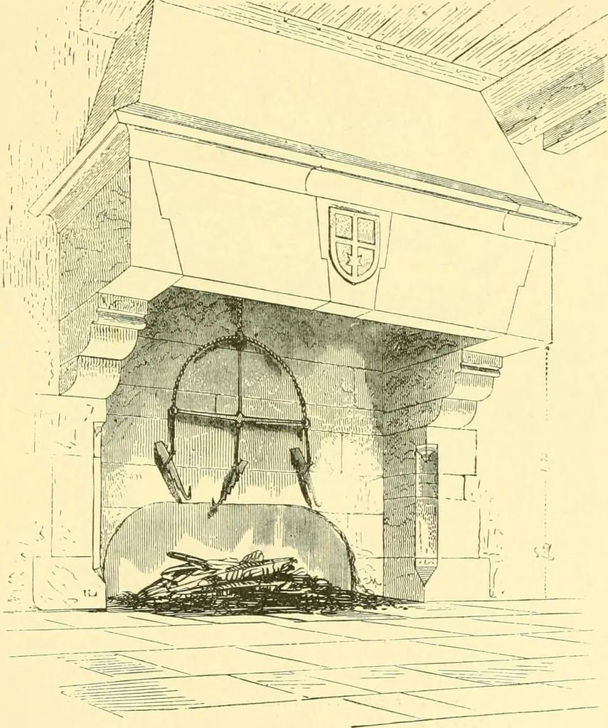 An illustration from The open fireplace in all ages, 1886, leaf 58