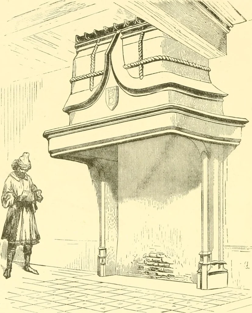 An illustration from The open fireplace in all ages, 1886, leaf 59