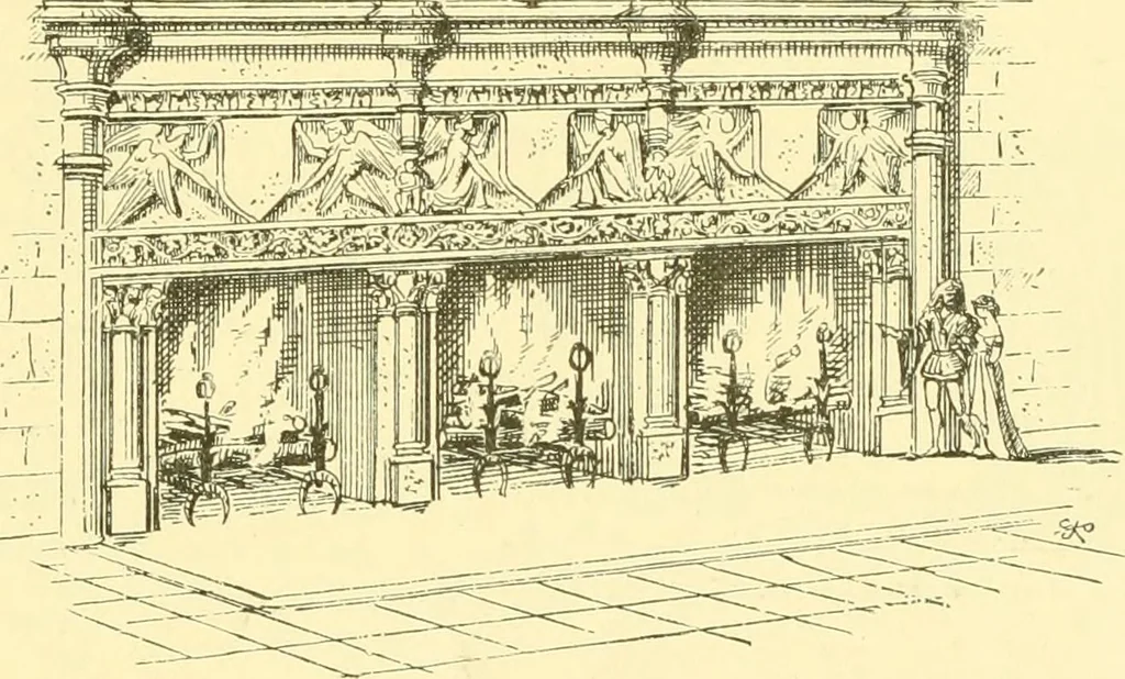 An illustration from The open fireplace in all ages, 1886, leaf 64