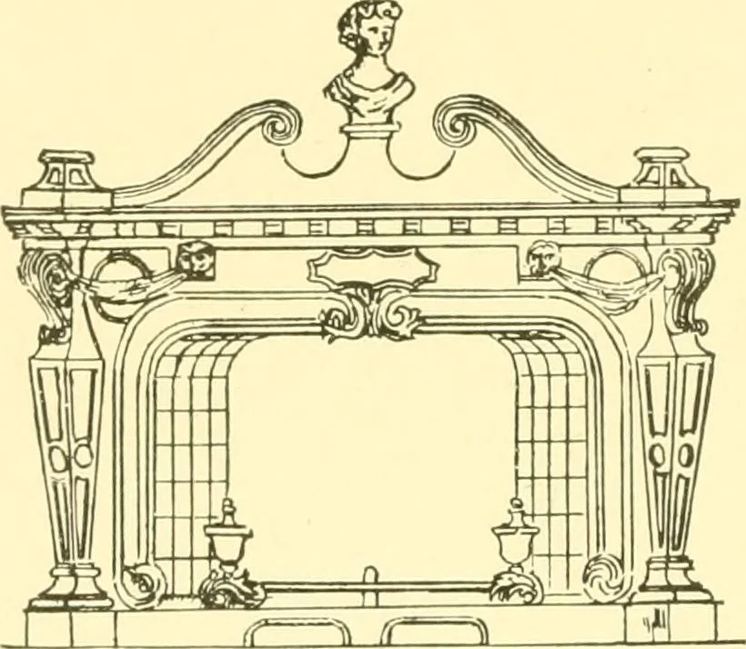 An illustration from The open fireplace in all ages, 1886, leaf 65