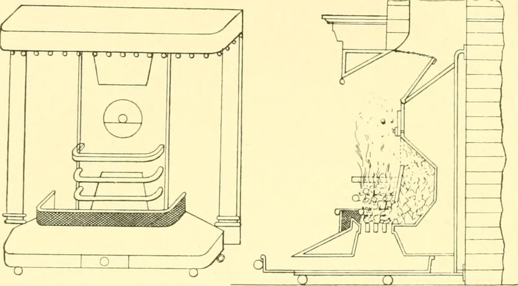 An illustration from The open fireplace in all ages, 1886, leaf 73