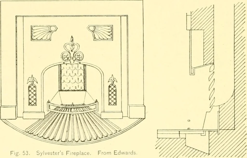 An illustration from The open fireplace in all ages, 1886, leaf 77