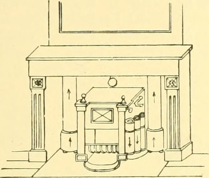 An illustration from The open fireplace in all ages, 1886, leaf 82