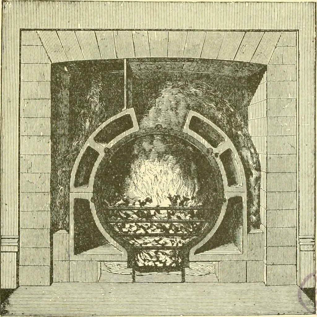 An illustration from The open fireplace in all ages, 1886, leaf 86