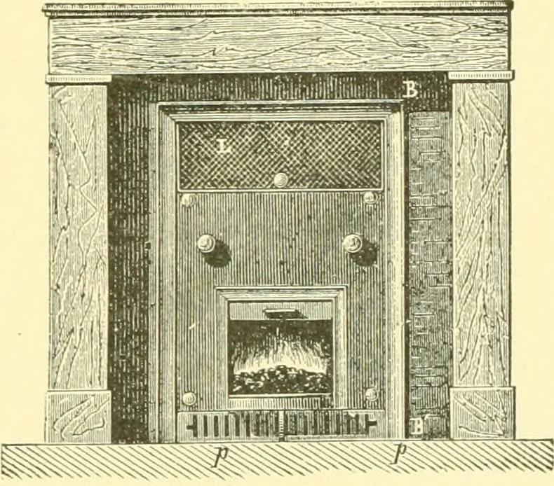 An illustration from The open fireplace in all ages, 1886, leaf 88
