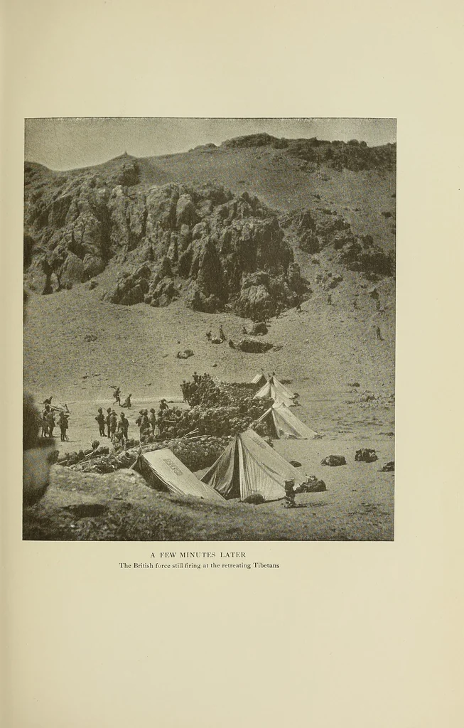 An illustration from The opening of Tibet : an account of Lhasa and the country and people of central Tibet and of the progress of the mission sent there by the English government in the year 1903-4, 1905, leaf 123