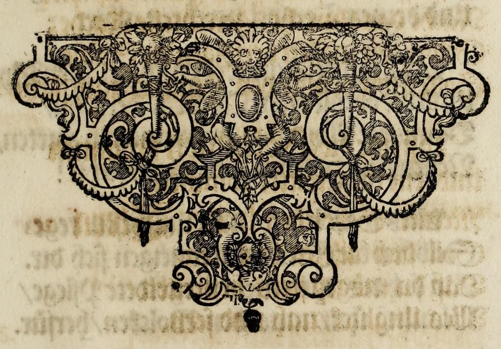 An illustration from Opera-Ballet von dem Judicio Paridis, und der Helenae Raub : so auf dem churfürstlichen sächssischen Haupt-Theatro bey dem Friedens-Feste, nebenst denen vorgegangenen Ballete von Wirckung der sieben Planeten, Ring- und Qvintan-Rennen, wie auch Büchsen-Schiessen, Feuerwercke des Herculis, und Fuss-Thurniere : gehalten am 7/17 Tage dess Winter-Monats anno 1679, 1679, leaf 35