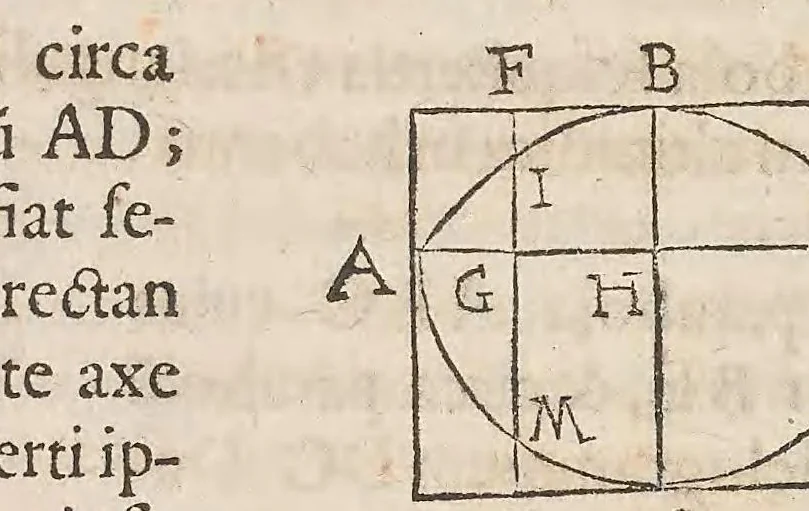 An illustration from Opera geometrica Evangelistæ Torricellii .., 1644, leaf 312