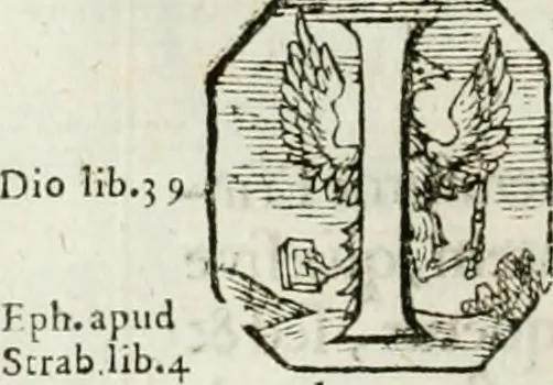 An illustration from Opera historica et philologica, sacra et profana. In quibus historia Boica, res augustanae, conversio & passio ss. martyrum Afrae, Hilariae, Dignae [et al.] ... continentur, 1682, leaf 135