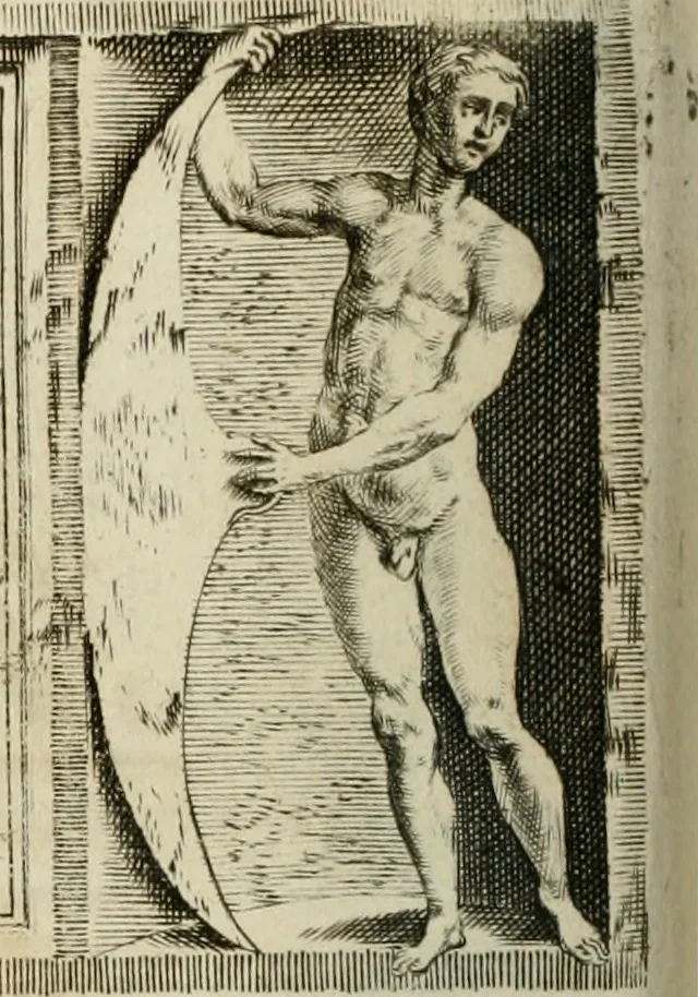 An illustration from Opera historica et philologica, sacra et profana. In quibus historia Boica, res augustanae, conversio & passio ss. martyrum Afrae, Hilariae, Dignae [et al.] ... continentur, 1682, leaf 515