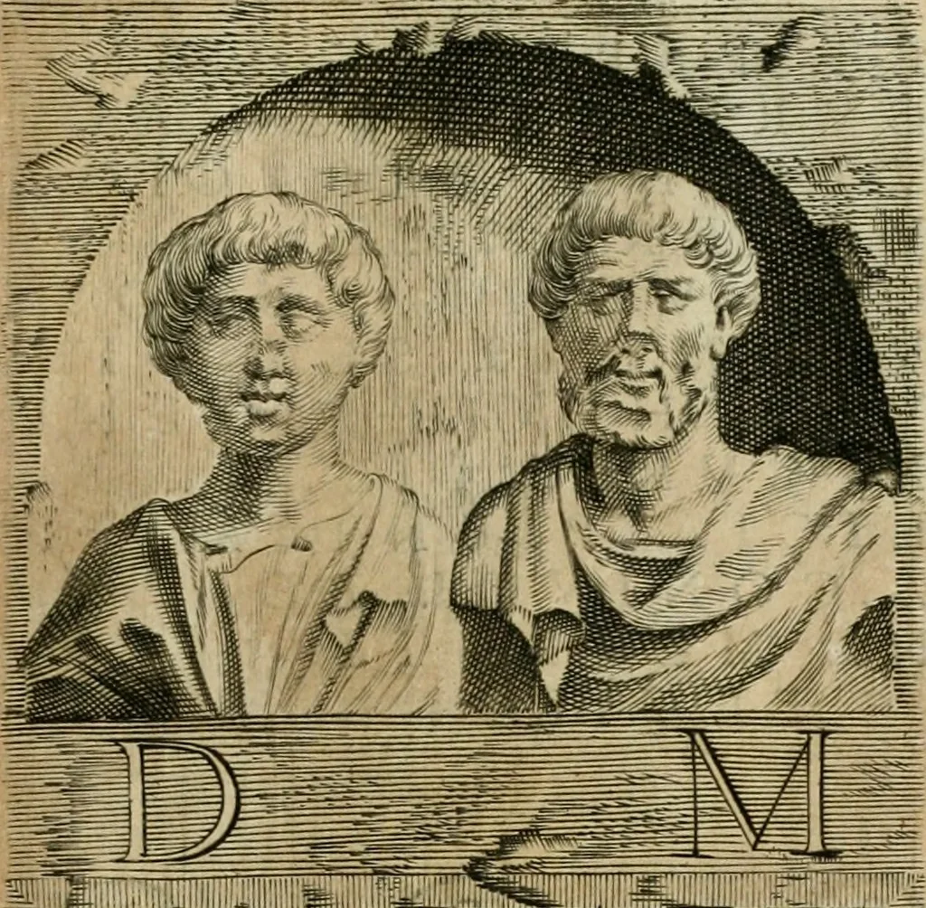 An illustration from Opera historica et philologica, sacra et profana. In quibus historia Boica, res augustanae, conversio & passio ss. martyrum Afrae, Hilariae, Dignae [et al.] ... continentur, 1682, leaf 518