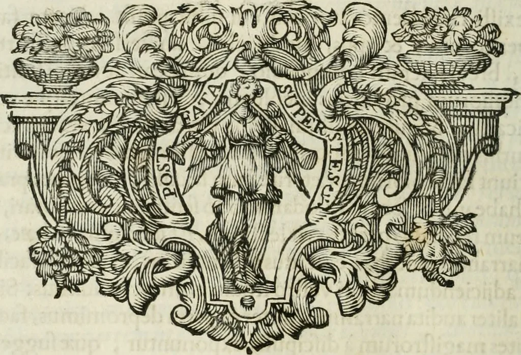 An illustration from Opera historica et philologica, sacra et profana. In quibus historia Boica, res augustanae, conversio & passio ss. martyrum Afrae, Hilariae, Dignae [et al.] ... continentur, 1682, leaf 771