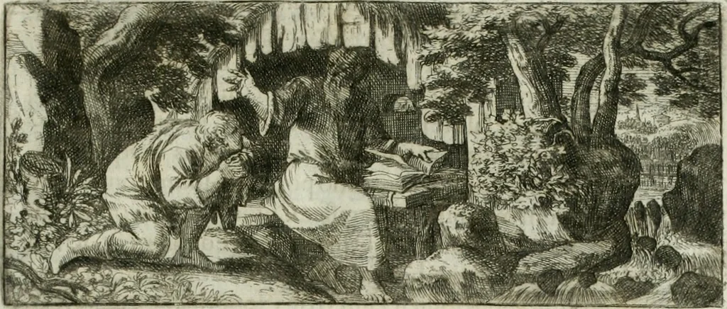 An illustration from Opera historica et philologica, sacra et profana. In quibus historia Boica, res augustanae, conversio & passio ss. martyrum Afrae, Hilariae, Dignae [et al.] ... continentur, 1682, leaf 772