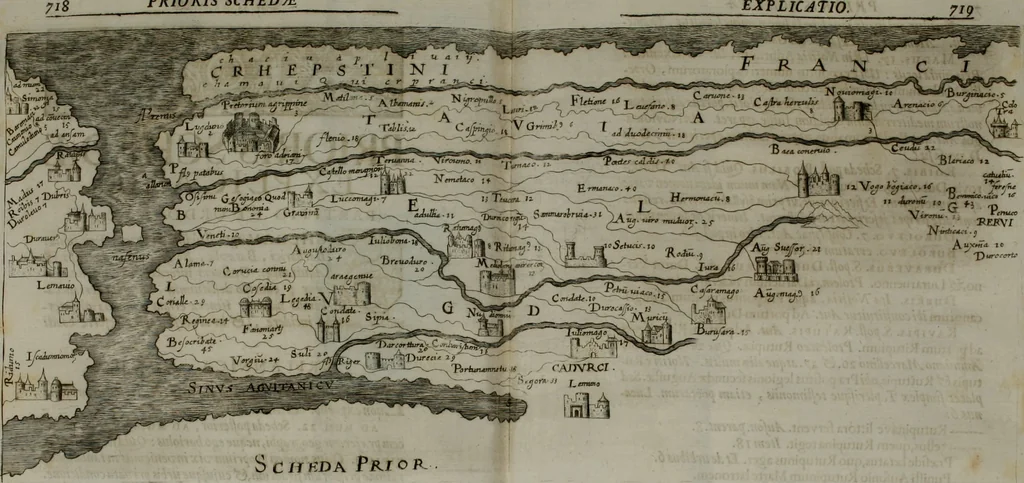 An illustration from Opera historica et philologica, sacra et profana. In quibus historia Boica, res augustanae, conversio & passio ss. martyrum Afrae, Hilariae, Dignae [et al.] ... continentur, 1682, leaf 853