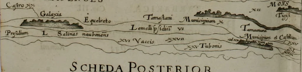An illustration from Opera historica et philologica, sacra et profana. In quibus historia Boica, res augustanae, conversio & passio ss. martyrum Afrae, Hilariae, Dignae [et al.] ... continentur, 1682, leaf 857
