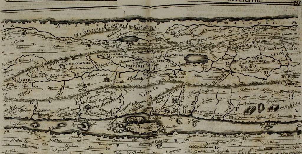 An illustration from Opera historica et philologica, sacra et profana. In quibus historia Boica, res augustanae, conversio & passio ss. martyrum Afrae, Hilariae, Dignae [et al.] ... continentur, 1682, leaf 869