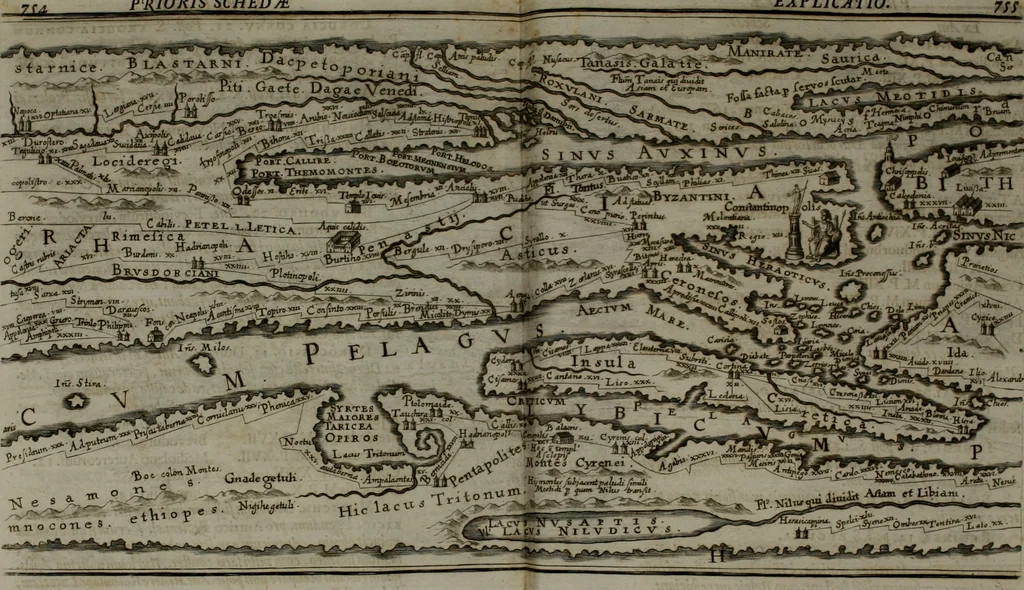 An illustration from Opera historica et philologica, sacra et profana. In quibus historia Boica, res augustanae, conversio & passio ss. martyrum Afrae, Hilariae, Dignae [et al.] ... continentur, 1682, leaf 889