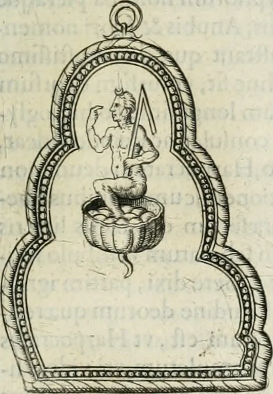 An illustration from Opera Ioan. Goropii Becani, hactenus in lucum non edita: nempe, Hermathena, Heiroglyphica, Vertumnus, Gallica, Francica, Hispanica, 1580, leaf 340