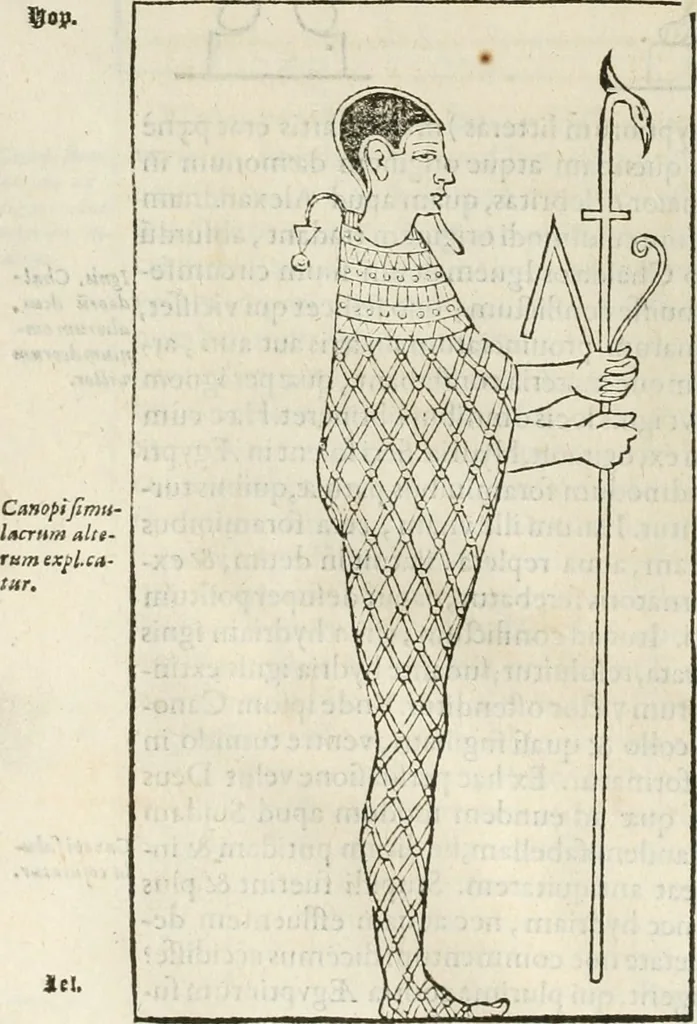 An illustration from Opera Ioan. Goropii Becani, hactenus in lucum non edita: nempe, Hermathena, Heiroglyphica, Vertumnus, Gallica, Francica, Hispanica, 1580, leaf 401