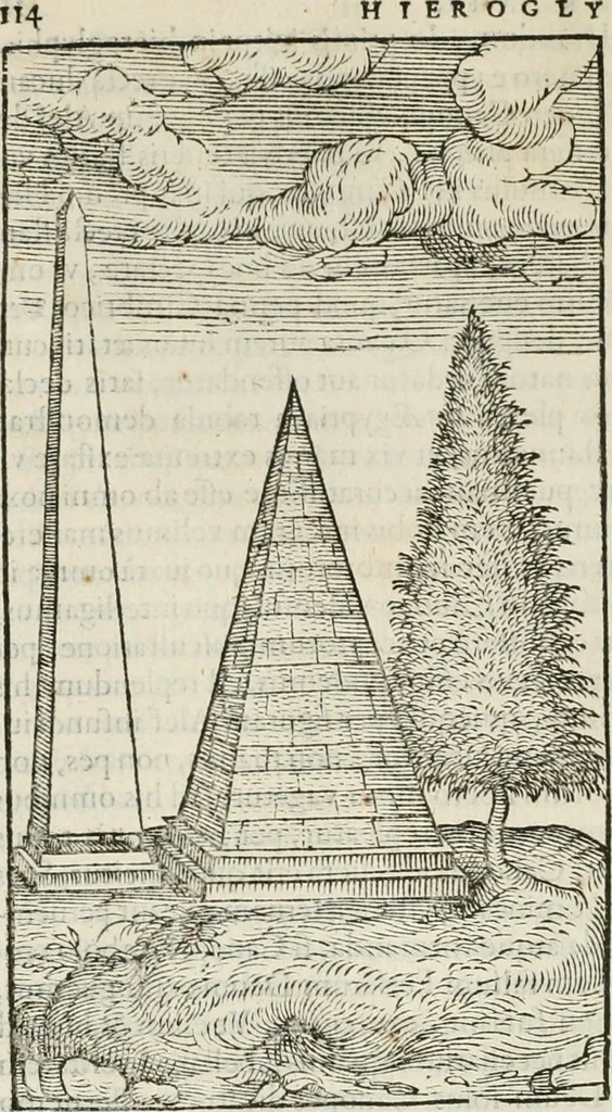 An illustration from Opera Ioan. Goropii Becani, hactenus in lucum non edita: nempe, Hermathena, Heiroglyphica, Vertumnus, Gallica, Francica, Hispanica, 1580, leaf 405