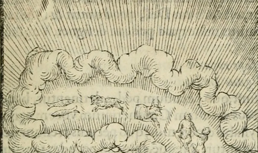 An illustration from Opera Ioan. Goropii Becani, hactenus in lucum non edita: nempe, Hermathena, Heiroglyphica, Vertumnus, Gallica, Francica, Hispanica, 1580, leaf 434