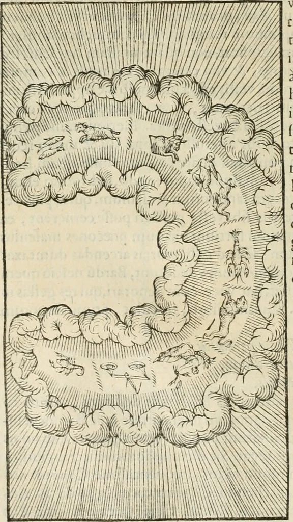 An illustration from Opera Ioan. Goropii Becani, hactenus in lucum non edita: nempe, Hermathena, Heiroglyphica, Vertumnus, Gallica, Francica, Hispanica, 1580, leaf 471