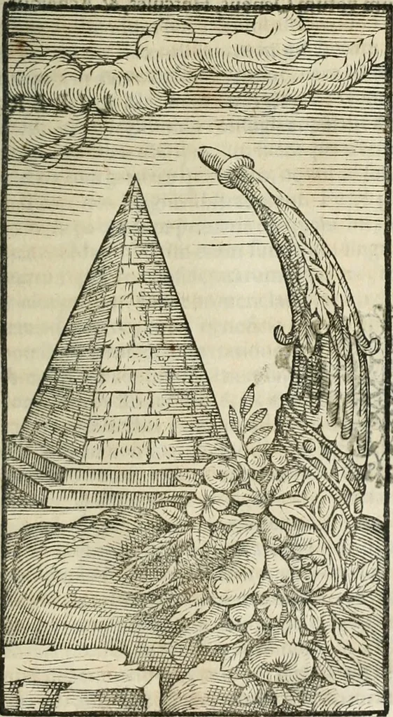 An illustration from Opera Ioan. Goropii Becani, hactenus in lucum non edita: nempe, Hermathena, Heiroglyphica, Vertumnus, Gallica, Francica, Hispanica, 1580, leaf 500