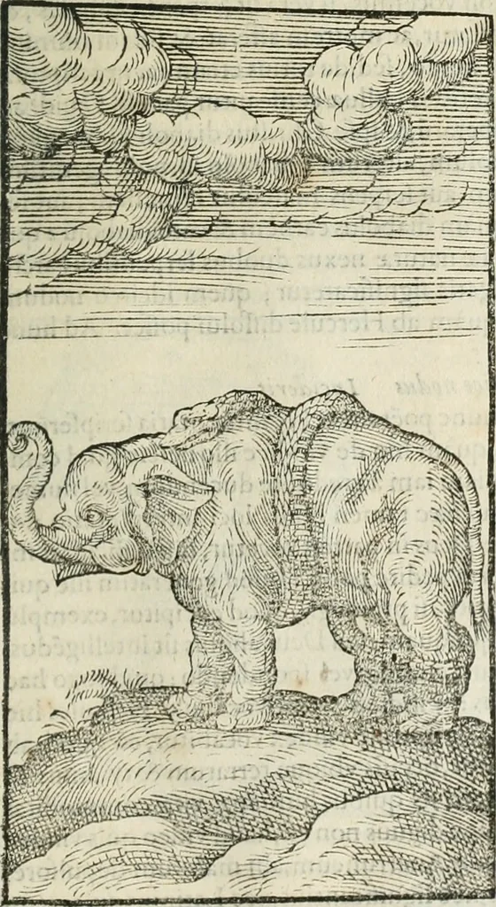 An illustration from Opera Ioan. Goropii Becani, hactenus in lucum non edita: nempe, Hermathena, Heiroglyphica, Vertumnus, Gallica, Francica, Hispanica, 1580, leaf 506
