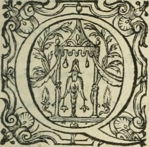 An illustration from Opera Ioan. Goropii Becani, hactenus in lucum non edita: nempe, Hermathena, Heiroglyphica, Vertumnus, Gallica, Francica, Hispanica, 1580, leaf 694