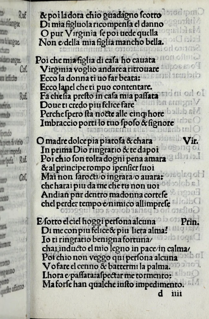 An illustration from Opera noua del preclarissimo messer Bernardo Accolti Aretino, scriptore apostolico & abreuiatore : zoe, soneti, capitoli, strãmoti, & vna comedia : con dui capitoli, vno in laude dela Madonna Laltro de la Fede, 1519, leaf 69