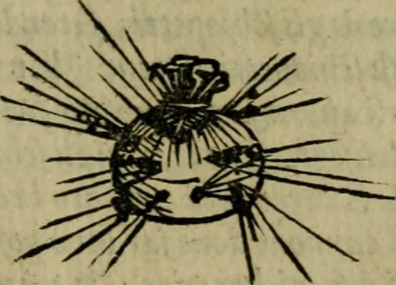 An illustration from Opera nvova di fortificare, offendere et difendere : et far gli alloggiamenti campali, secondo l'uso di guerra : aggiontovi nel fine vn trattato de gl'essamini de' bombardieri, & di far fuochi arteficiati : cosa molto vtile e dilettevole, 1564, leaf 196