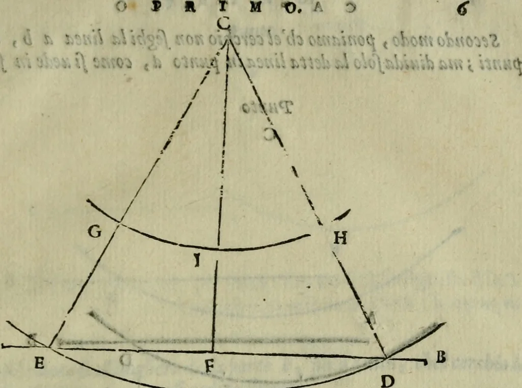 An illustration from Opera nvova di fortificare, offendere et difendere : et far gli alloggiamenti campali, secondo l'uso di guerra : aggiontovi nel fine vn trattato de gl'essamini de' bombardieri, & di far fuochi arteficiati : cosa molto vtile e dilettevole, 1564, leaf 26