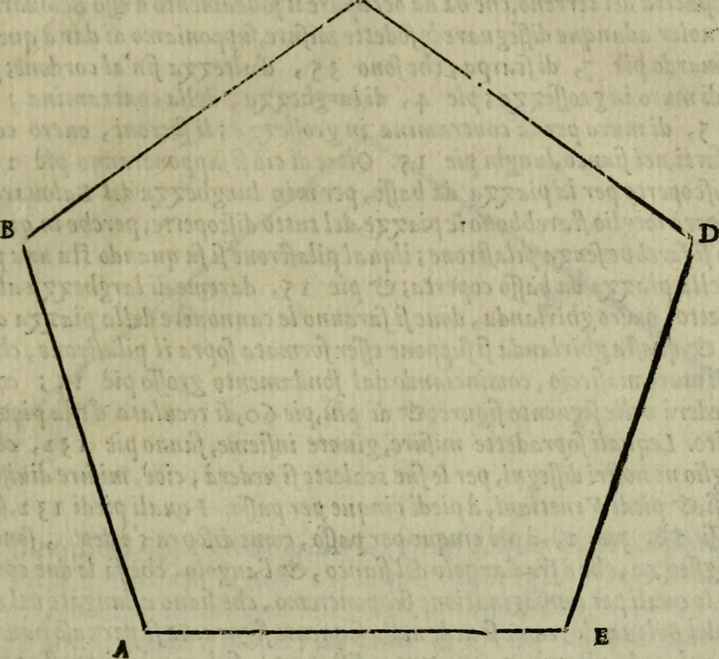 An illustration from Opera nvova di fortificare, offendere et difendere : et far gli alloggiamenti campali, secondo l'uso di guerra : aggiontovi nel fine vn trattato de gl'essamini de' bombardieri, & di far fuochi arteficiati : cosa molto vtile e dilettevole, 1564, leaf 44