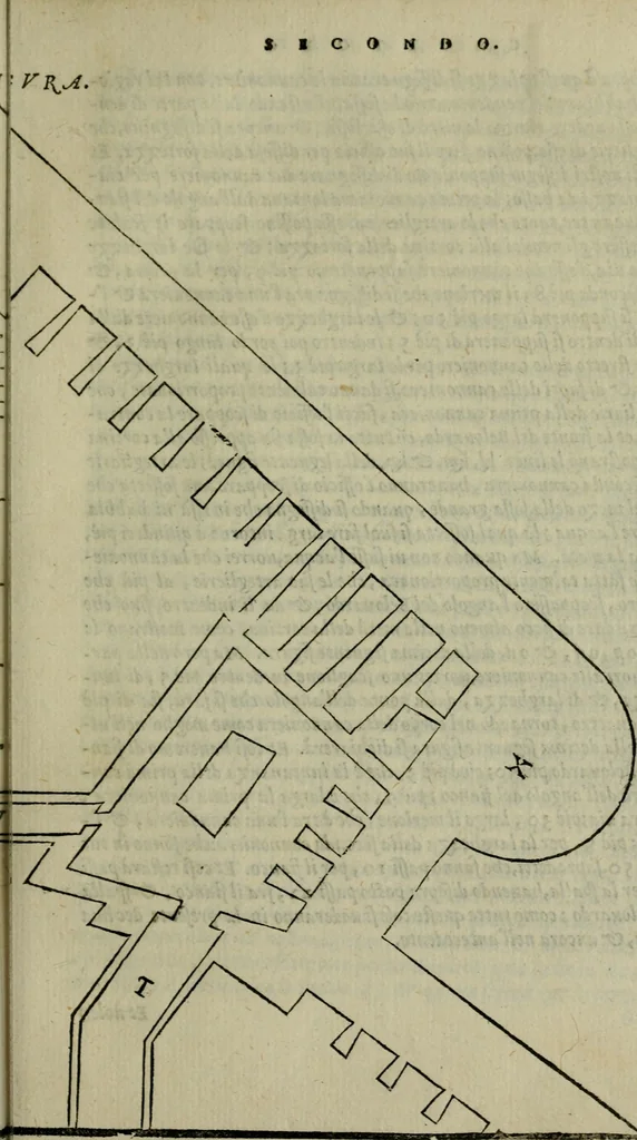 An illustration from Opera nvova di fortificare, offendere et difendere : et far gli alloggiamenti campali, secondo l'uso di guerra : aggiontovi nel fine vn trattato de gl'essamini de' bombardieri, & di far fuochi arteficiati : cosa molto vtile e dilettevole, 1564, leaf 84
