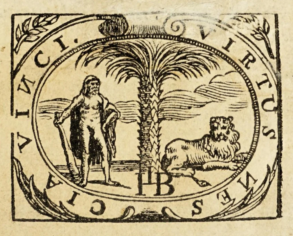 An illustration from Opera ofte alle de theologische werken, : meest betreffende de praktijke der godtzaligheidt, en den wandel van een christen, in de plichten nebens Godt en zijne even-naasten:, 1664, leaf 5