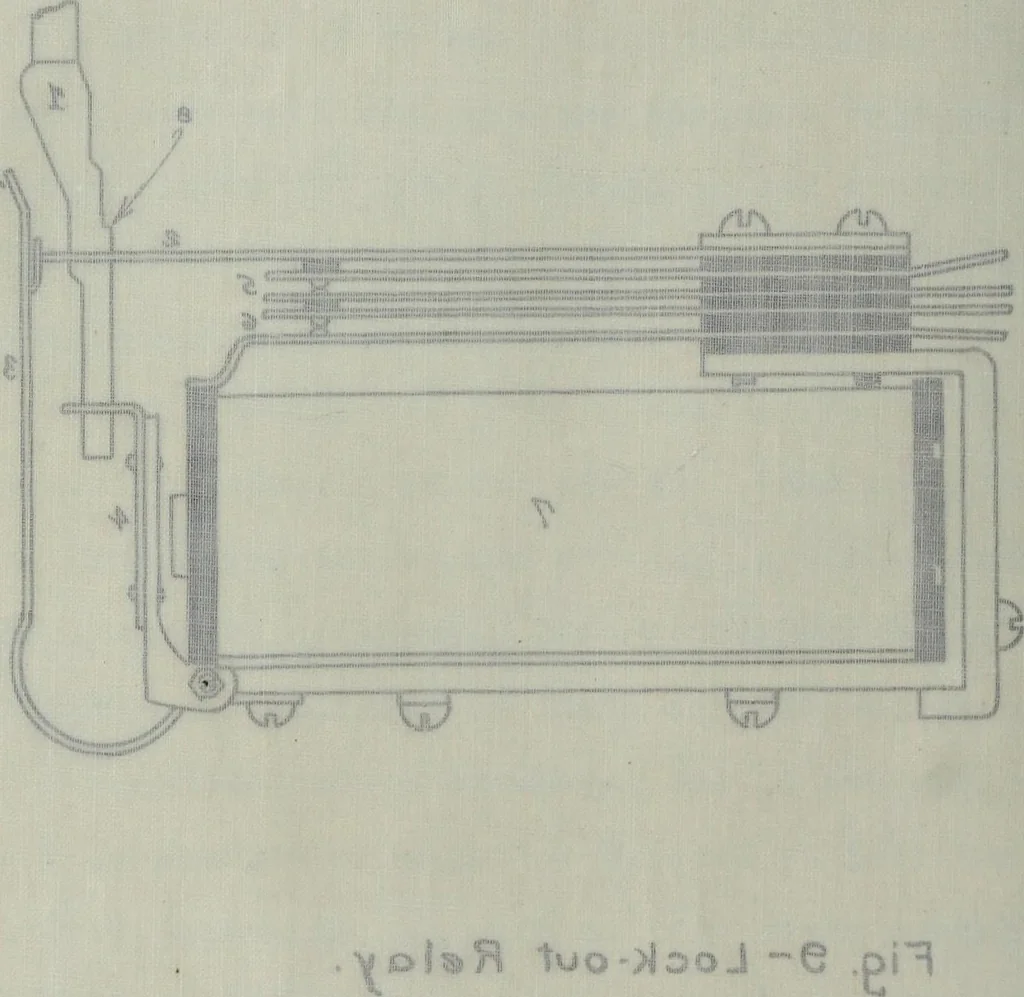 An illustration from Operation and adjustments of the automatic three wire telephone, 1915, leaf 89