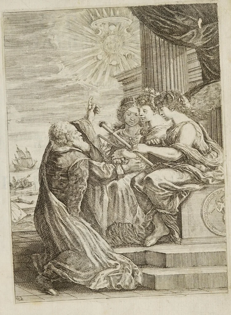 An illustration from Opere di Galileo Galilei ..., 1656, leaf 7