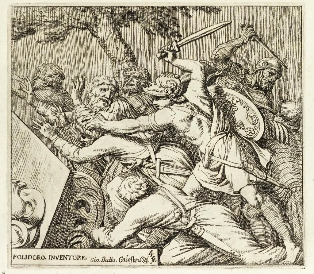 An illustration from Oper[e] di Polidoro, 1658, leaf 45