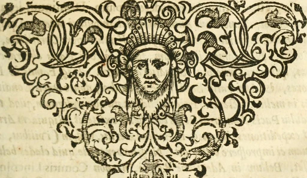 An illustration from Opervm moralivm et civilivm tomus. Qui continet Historiam regni Henrici Septimi, regis Angliae. Sermones fideles, sive Interiora rerum. Tractatum de sapientia veterum. Dialogum de bello sacro. Et Novam Atlantidem. Ab ipso honoratissimo auctore, praeterquam in paucis, latinitate donatus, 1638, leaf 154